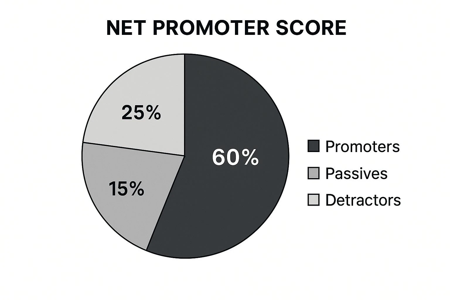 Infographic showing key data about Net Promoter Score (NPS)